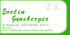 evelin gunsberger business card